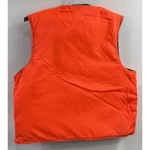 Vintage Red Head Reversible Quilted Hunting Vest Brown/Blaze Orange Sz. M - Picture 12 of 12